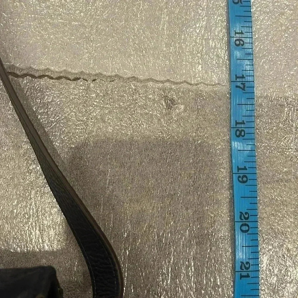 Aimee  Kestenberg Blue Pebble Leather Suede Crossbody Handbag magnet closure - Picture 15 of 15